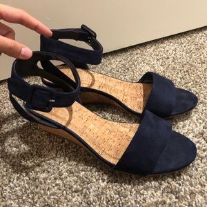 Navy blue wedges